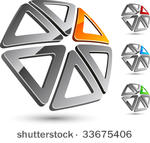 abstract 3d vector icons such...