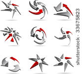 set of 3d vector icons such...