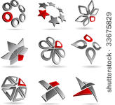 set of 3d vector icons such...