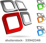abstract 3d vector icons such...