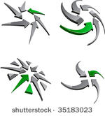 set of letter 3d vector icons...
