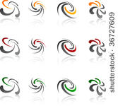 set of abstract vector icons...