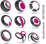 set of 3d vector icons such...