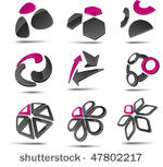 set of 3d vector icons such...