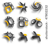 set of 3d vector icons such...