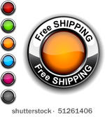 free shipping realistic button. ...