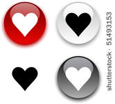 love glossy round vector...