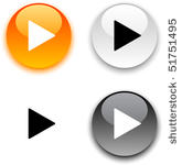 play glossy round vector...