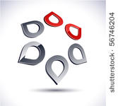 abstract 3d vector icon such...