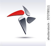 abstract 3d vector icon such...