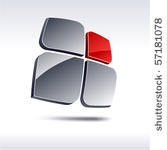 abstract 3d vector icon such...