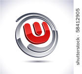 abstract 3d vector icon such...