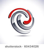 abstract modern 3d swirl logo....