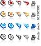 set of abstract vector icons...