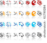 set of abstract vector icons...