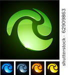 swirl 3d vector icon such logos.