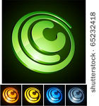 vector illustration of c  shiny ...