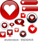 love vector glossy icons.