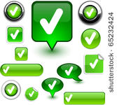 check vector glossy icons.