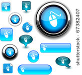 mouse vector glossy icons.