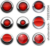 red high detailed buttons in...