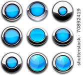 aqua high detailed buttons in...