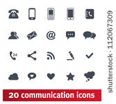 web  communication icons ...