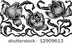 the flowers in style of an...