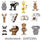 animal icons  vector 