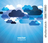 abstract cloud background vector