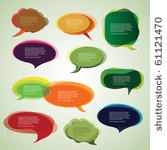 collection of colorful speech...