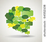 big green speech bubble made...