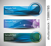  three abstract header design