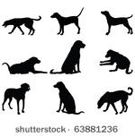 vector dog silhouette