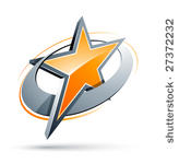 orange star in a chrome circle