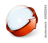 abstract design  blue sphere...