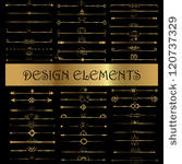 set of vintage design elements  ...