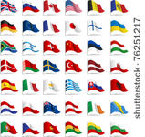 flags. all elements and...