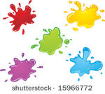 vector color paint splashes