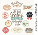 vintage retro bakery badges and ...