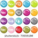vector beautiful glassy icons...