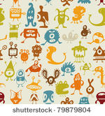 doodle monsters set