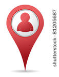 location people icon in red...