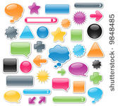 collection of brightly colored  ...
