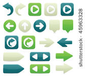glossy directional arrow...
