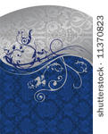elegant blue and siver...
