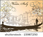 vector image of venice  italy