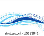 abstract blue wave