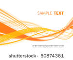 orange wavy template. vector