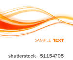 orange wavy template. vector